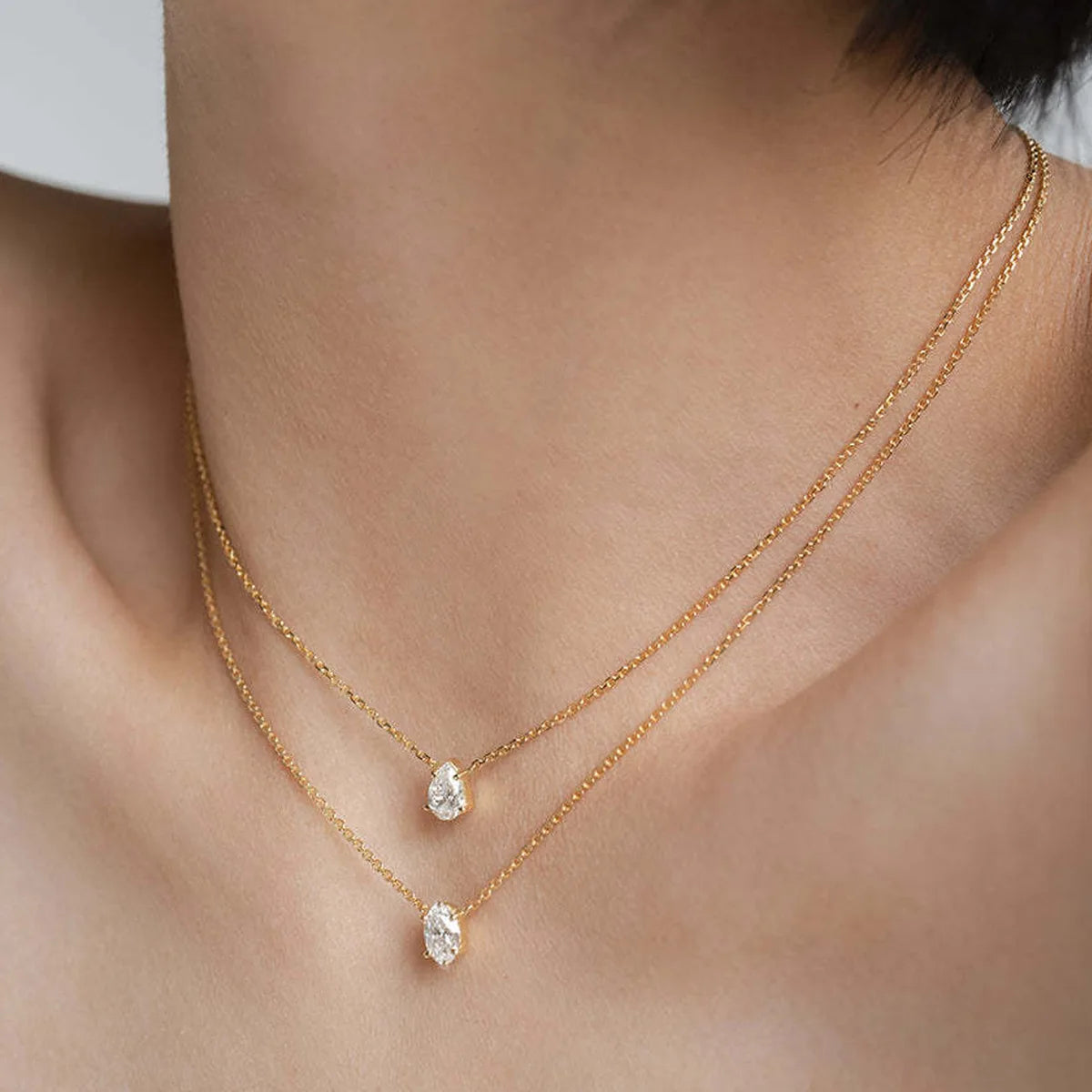 Layered Crystal Pendant Necklace – 3 Designs, Gold/Silver, Hypoallergenic