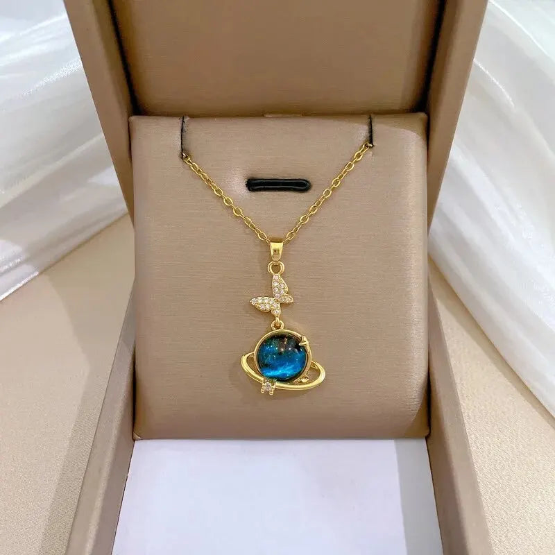 Galaxy Pendant Necklace – 7 Designs, Gold/Silver, Hypoallergenic