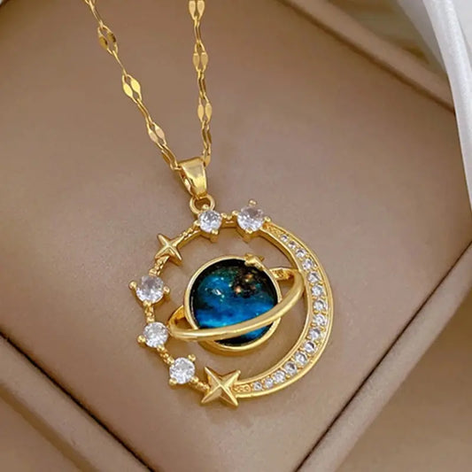 Galaxy Pendant Necklace – 7 Designs, Gold/Silver, Hypoallergenic
