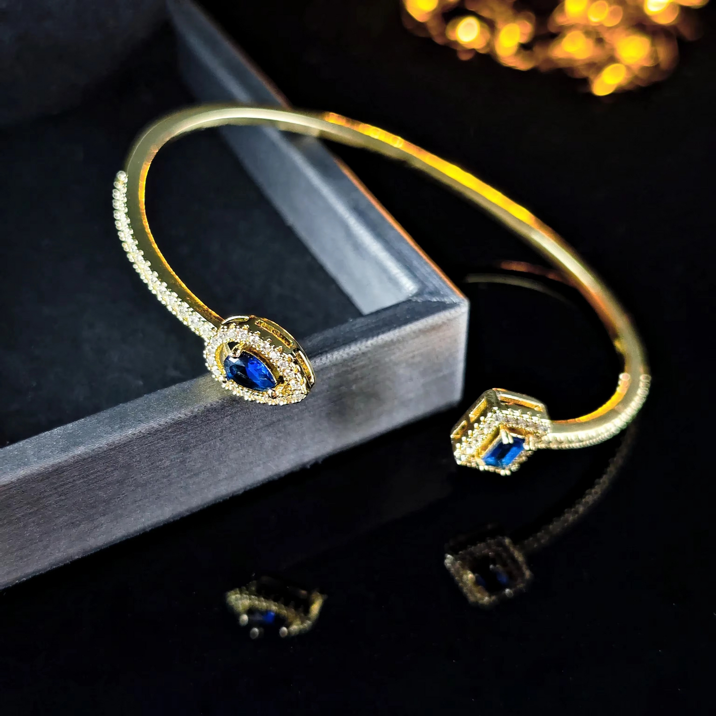 The 'Elegance Cuff' Gemstone Bangle - Limited Edition