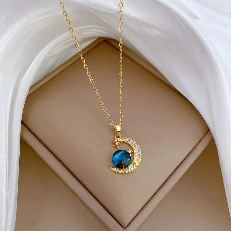 Galaxy Pendant Necklace – 7 Designs, Gold/Silver, Hypoallergenic