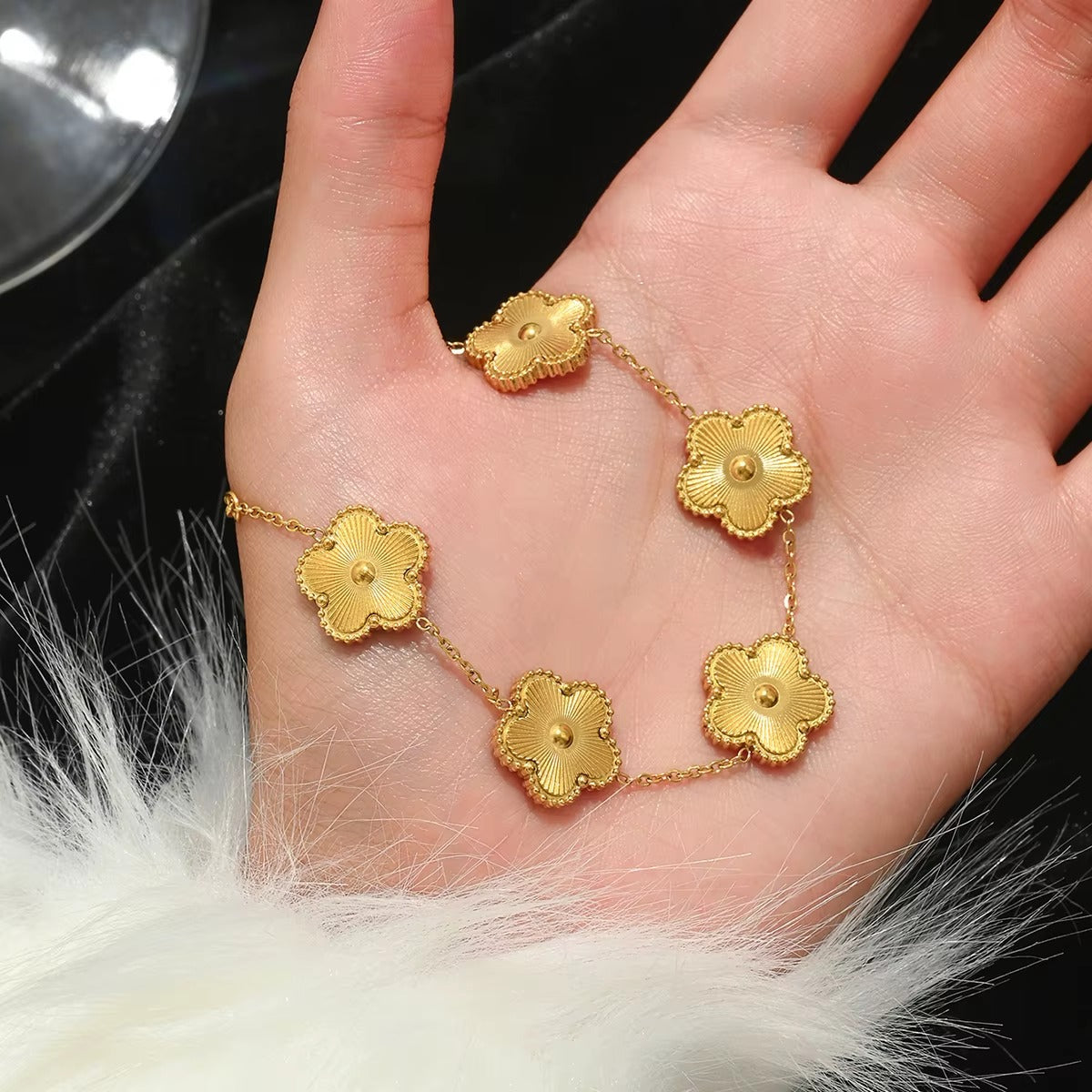 Geometric Crystal Bracelet – Gold, Silver