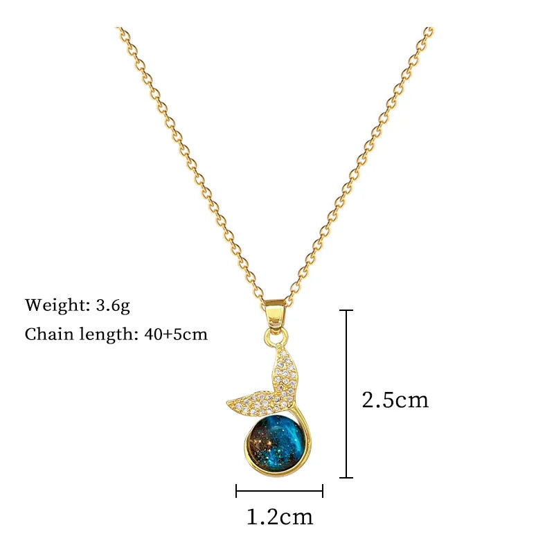 Galaxy Pendant Necklace – 7 Designs, Gold/Silver, Hypoallergenic